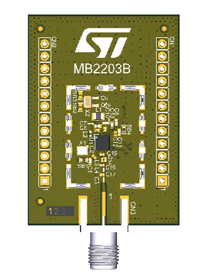 STDES-WB09TF4LD Board photo