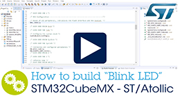 How to build a “Blink LED” project from STM32CubeMX for ST/Atollic TrueSTUDIO® for STM32™ 