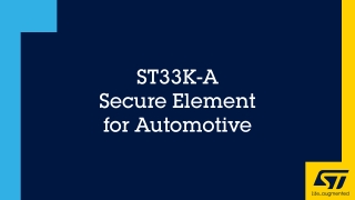 准备使用ST33K-A汽车用安全元件