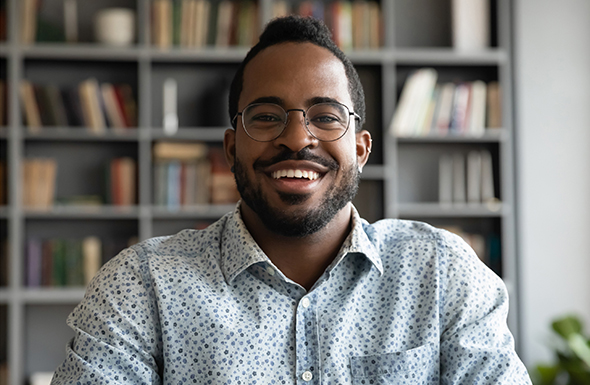 Happy black person