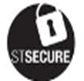 STSecure 标志，配有象征安全与保护的锁形图案。
