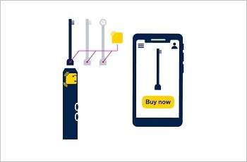 Toothbrush with NFC
