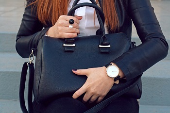 Woman with a luxury bag