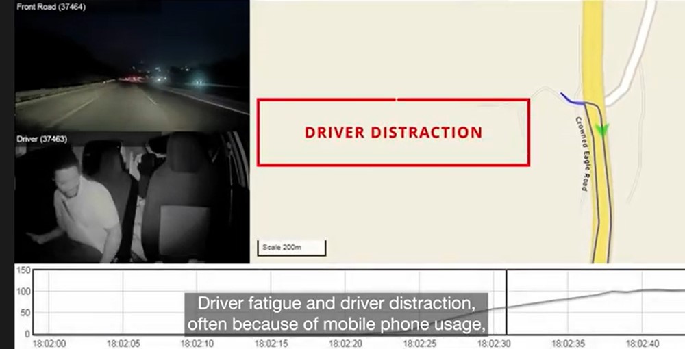 Autotrak in-cabin monitoring - distraction